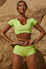 Booty Swim Shorts in Lime