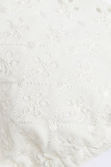 Broderie Anglaise Triangle Bikini Top in White