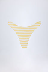 Cheeky Bikini Bottoms in Lemon Yellow Stripe