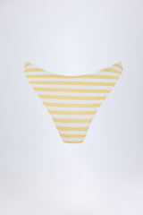 Cheeky Bikini Bottoms in Lemon Yellow Stripe